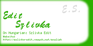 edit szlivka business card